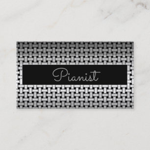 Metal Pianist Business Card Visitenkarte