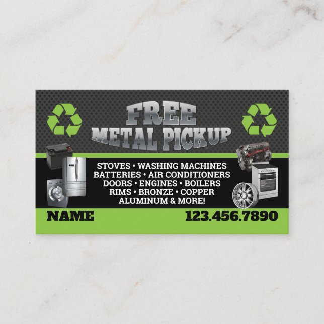 Metal Pick up Business Cards - English-Spanish Visitenkarte (Vorderseite)