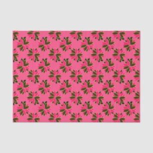 Metal Poinsettia Blume-11-Rosa-Gold-TISSUE WRAP Seidenpapier