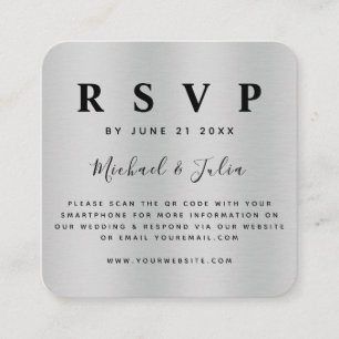 Metal-QR-Code Hochzeitsrap Begleitkarte