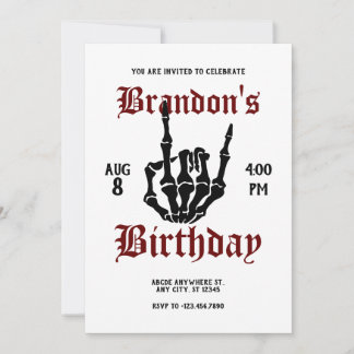 Metal Rock Birthday Einladung
