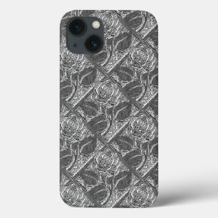 Metal Rose-05-Silver-Galaxy Anmerkung4 Fall iPhone 13 Hülle