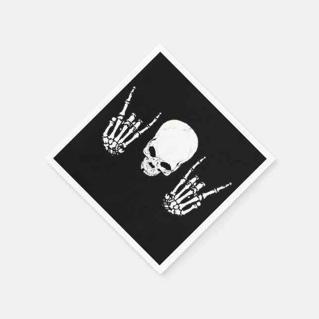 Metal Skull Napkins Serviette (Ecke)