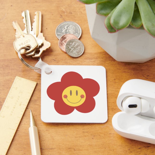  Metal Square Keychain Schlüsselanhänger (Schreibtisch)