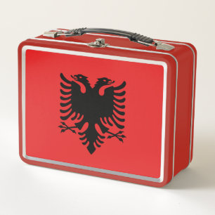 Metal Stainless Lunchbox - Flagge Albaniens