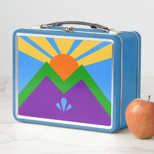 Metal Stainless Lunchbox, Flagge von Manitou Sprin Metall Brotdose