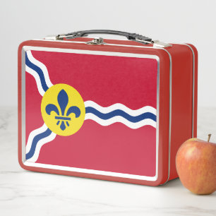 Metal Stainless Lunchbox, Flagge von St. Louis Metall Brotdose