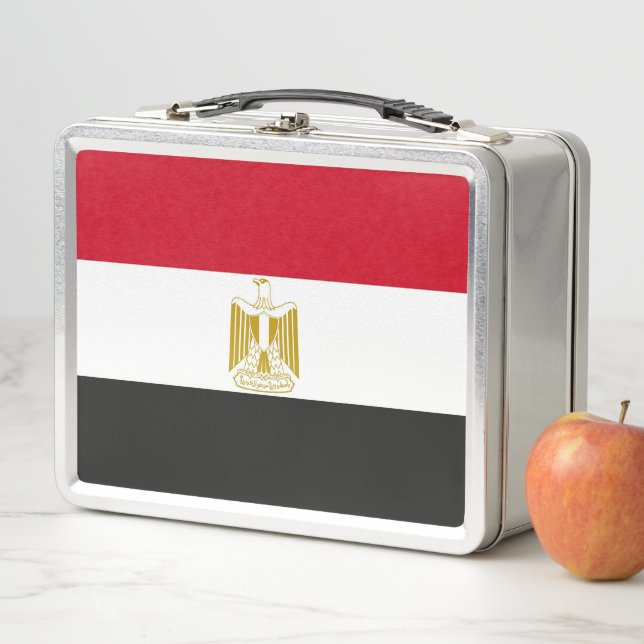 Metal Stainless Lunchbox mit ägyptischer Flagge (Beispiel)
