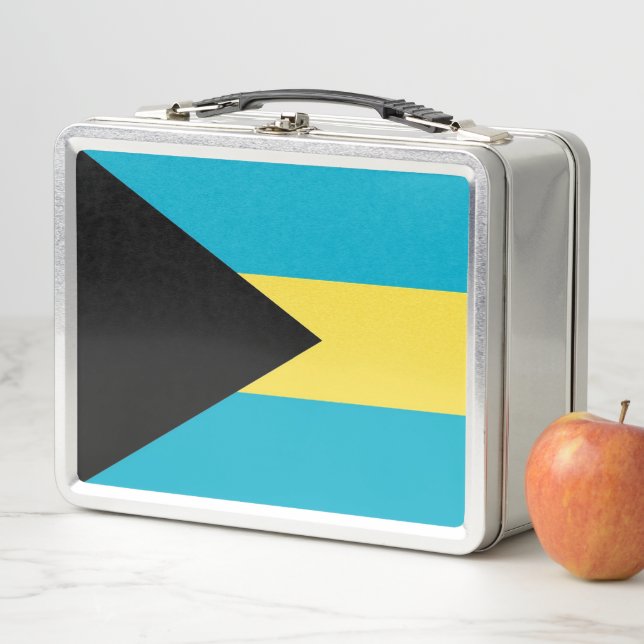 Metal Stainless Lunchbox mit Bahamas-Flagge (Beispiel)