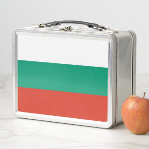 Metal Stainless Lunchbox mit bulgarischer Flagge