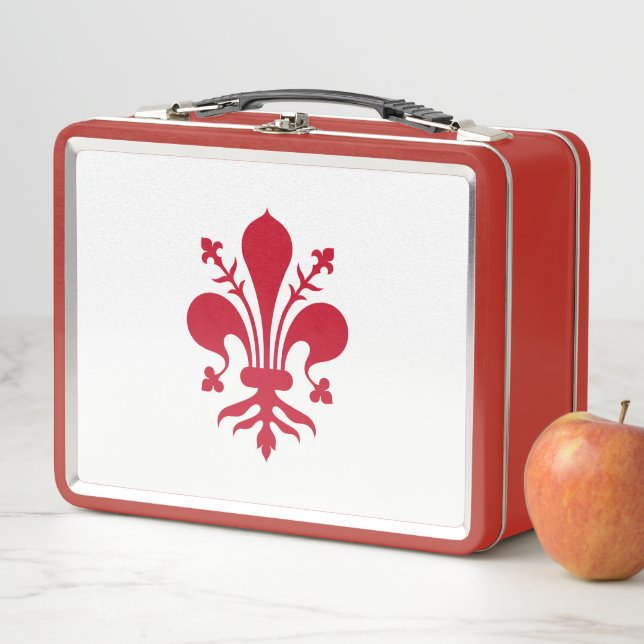 Metal Stainless Lunchbox mit der Fahne von Florenz (Beispiel)