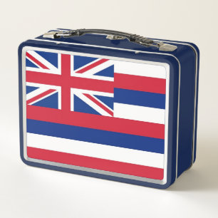 Metal Stainless Lunchbox mit der Flagge Hawaiis
