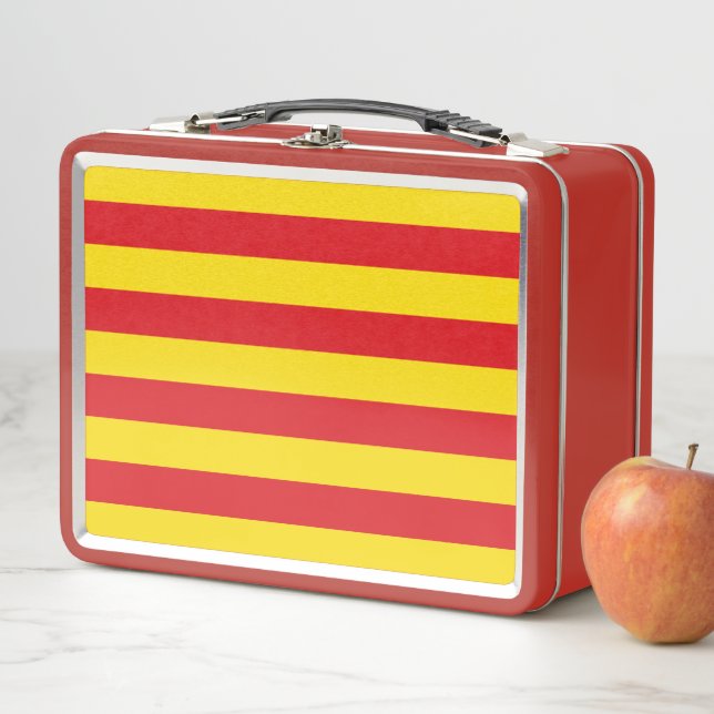 Metal Stainless Lunchbox mit der Flagge Katalonien (Beispiel)
