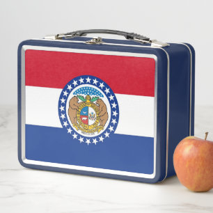 Metal Stainless Lunchbox mit der Flagge Missouri