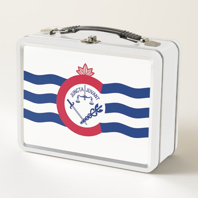 Metal Stainless Lunchbox mit der Flagge von Cincin (Vorderseite)