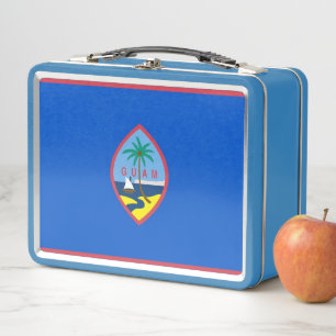 Metal Stainless Lunchbox mit der Flagge von Guam