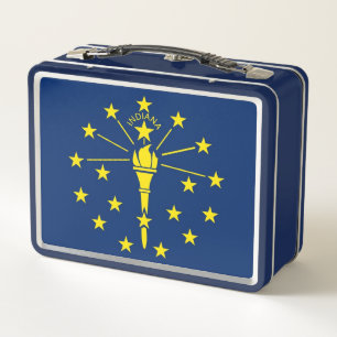 Metal Stainless Lunchbox mit der Flagge von Indian