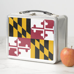 Metal Stainless Lunchbox mit der Flagge von Maryla