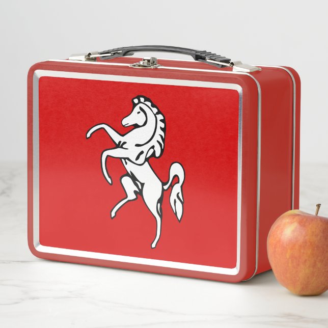 Metal Stainless Lunchbox mit Fahne des Kent-Landkr (Beispiel)