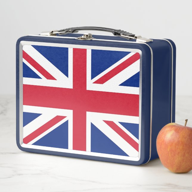 Metal Stainless Lunchbox mit Flagge des Vereinigte (Beispiel)