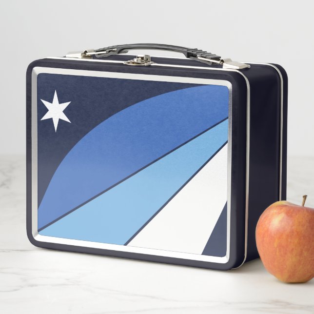 Metal Stainless Lunchbox mit Flagge von Columbia,  (Beispiel)