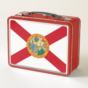 Metal Stainless Lunchbox mit Florida-Flagge