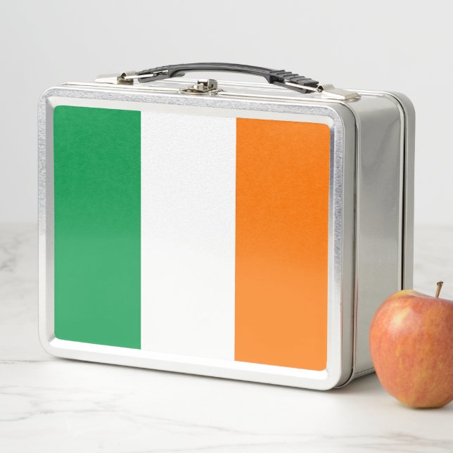 Metal Stainless Lunchbox mit irischer Flagge (Beispiel)