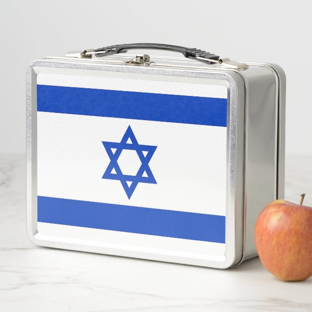Metal-Stainless-Lunchbox mit israelischer Flagge Metall Brotdose (Beispiel)