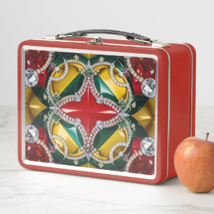 Metal Stainless Lunchbox mit Los Angeles Farben