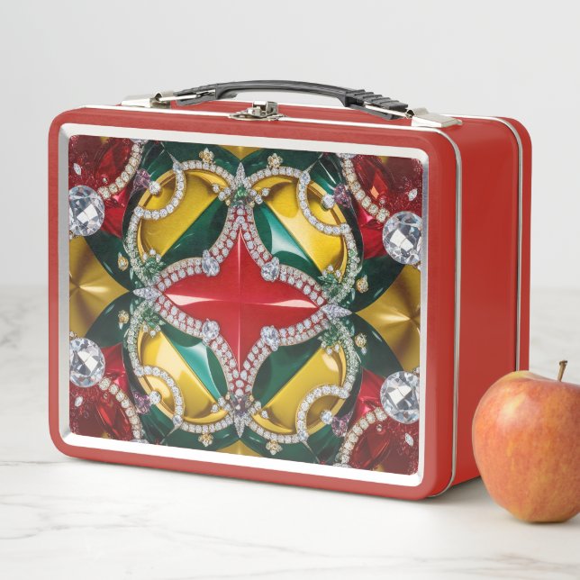 Metal Stainless Lunchbox mit Los Angeles Farben (Beispiel)