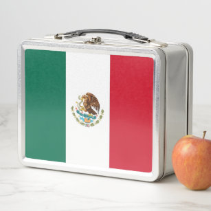 Metal Stainless Lunchbox mit mexikanischer Flagge