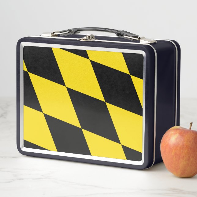 Metal Stainless Lunchbox mit Münchner Flagge (Beispiel)