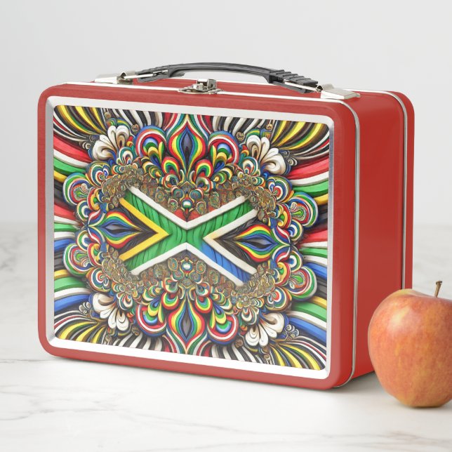 Metal Stainless Lunchbox mit südafrikanischen Farb (Beispiel)
