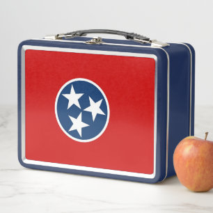 Metal Stainless Lunchbox mit Tennessee-Flagge