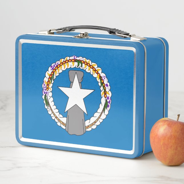 Metal Stainless Lunchbox - Northern Mariana flagge (Beispiel)