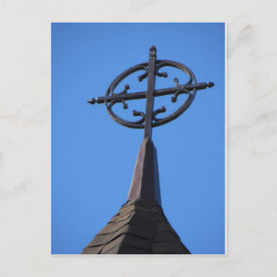 Metal Steeple Cross Postkarte