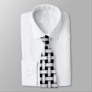 Metal Weave Muster auf Black Neck Tie Krawatte
