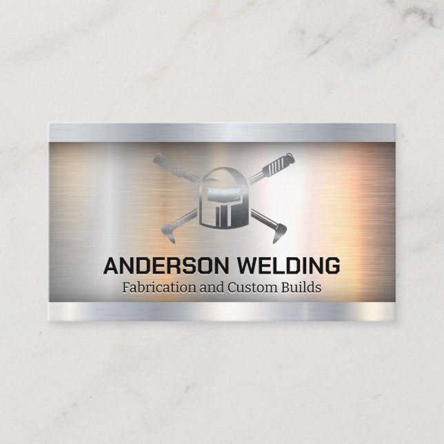 Metal Welder-Logo Visitenkarte