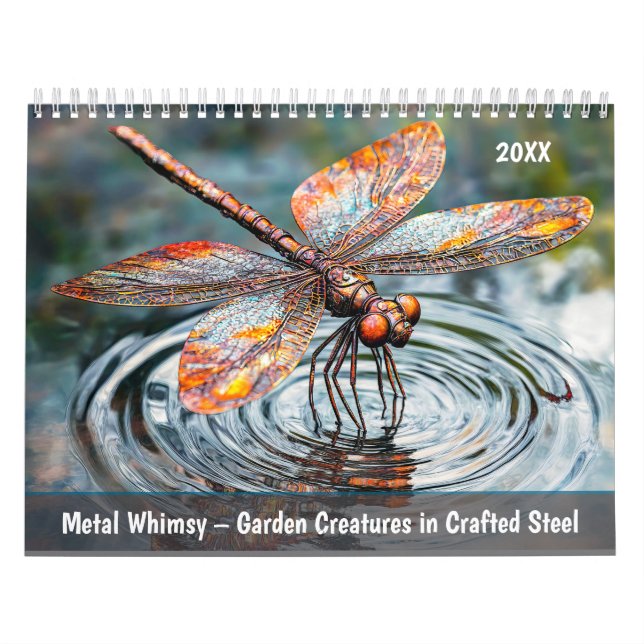 Metal Whimsy – Garden Creatures in Crafted Steel Kalender (Titelbild)