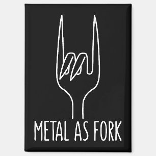 Metal wie Gabel Funny Rock on Kitchen Design Magnet