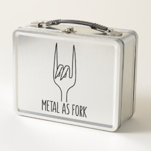 Metal wie Gabel Funny Rock on Kitchen Design Metall Brotdose