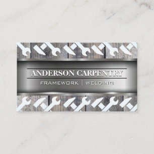 Metal Wood   Gebäude   Tools Visitenkarte