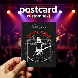 Metal X-mas - vitruvian Metal Gitarrist Feiertagspostkarte