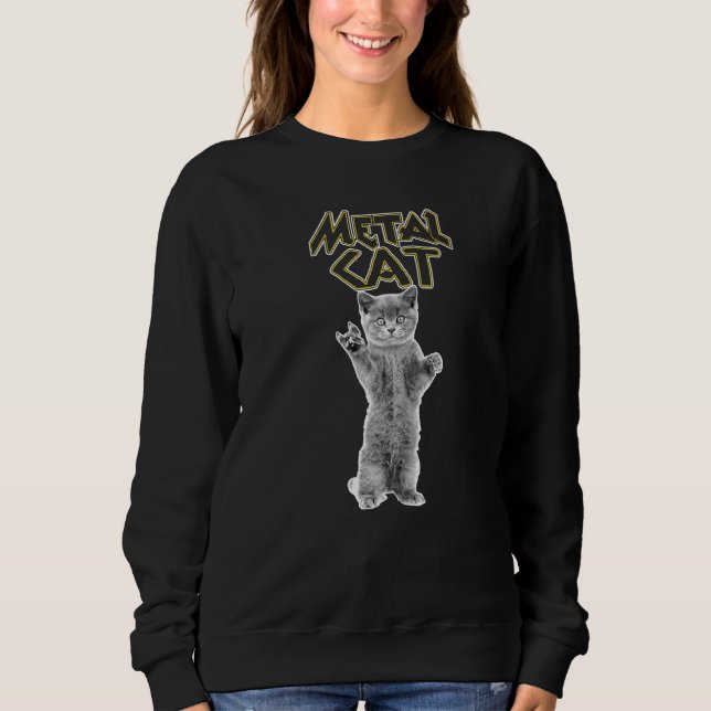 Metalcats Vaporware Art Meow Liebe Music for Fan Sweatshirt (Vorderseite)