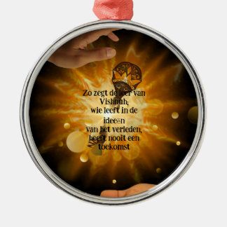 Metalen ornament met de leer van Vishnuh  Aus Metall