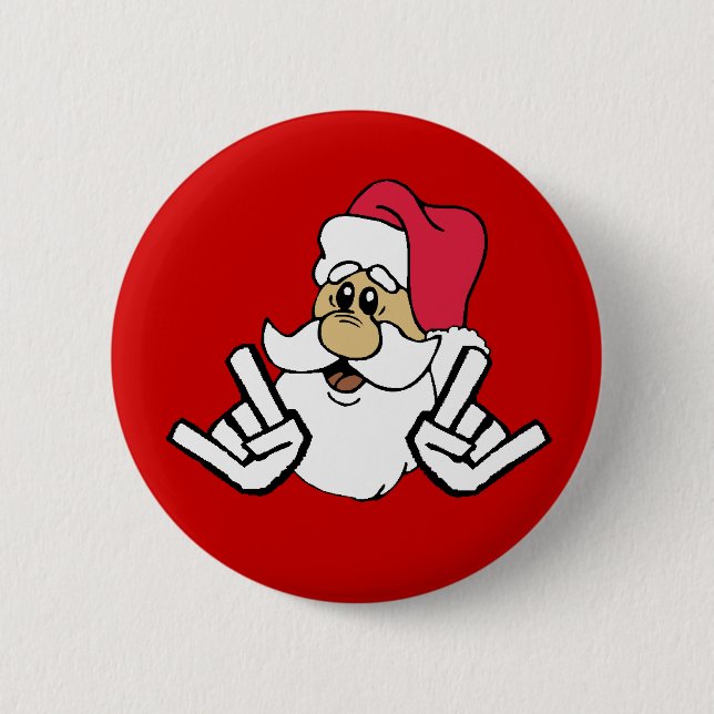 Metalhead Santa Button (Vorderseite)