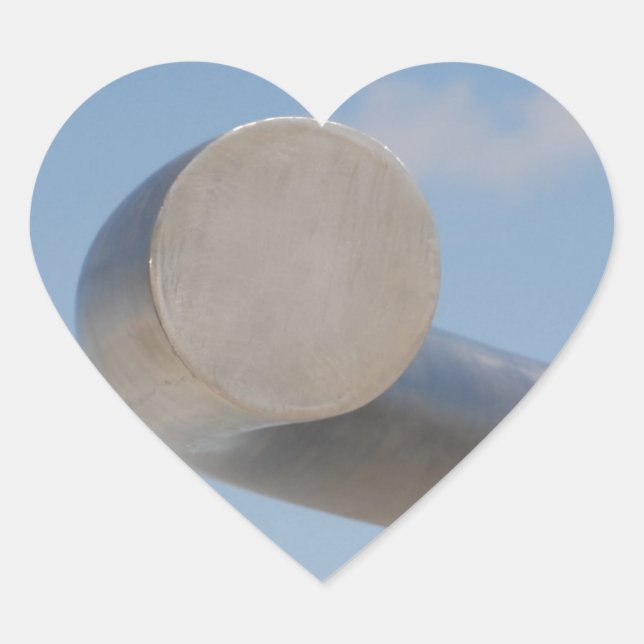 Metalic Blue Skies Herz-Aufkleber (Vorderseite)