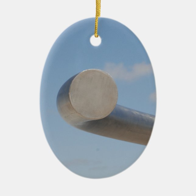 Metalic Blue Skies Keramik Ornament (Vorne)