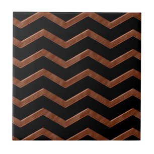 Metalic Bronze Zig Zag Muster Fliese