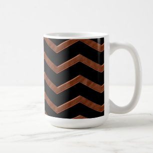 Metalic Bronze Zig Zag Muster Tasse